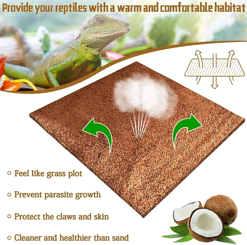 Reptile Carpet Natural Coconut - Substrate Coconut Fiber ulasan dan harga
