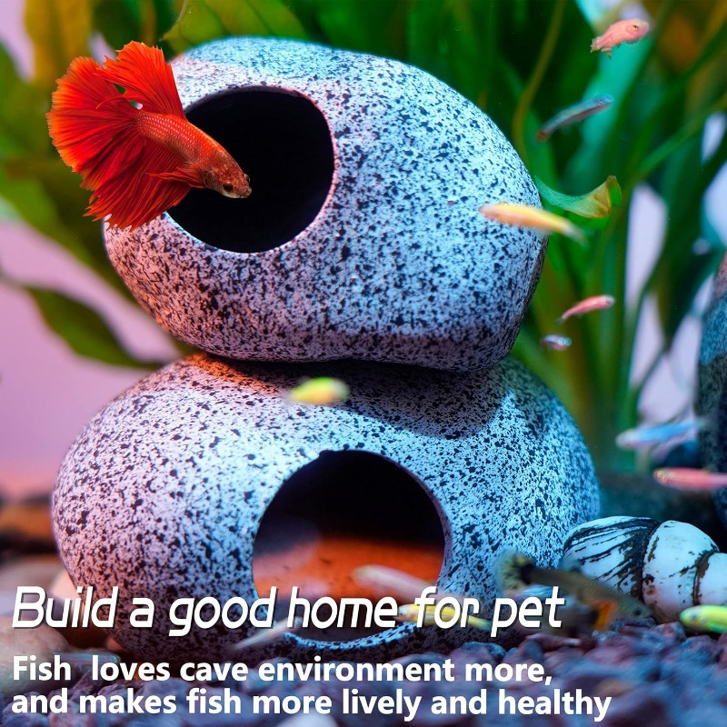 Aquarium Decorations Cave Fish - Hide Cave Ceramic ulasan dan harga